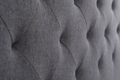 Miliboo Tête De Lit-Tête de lit capitonnée en tissu gris foncé L160 cm ENGUERRAND