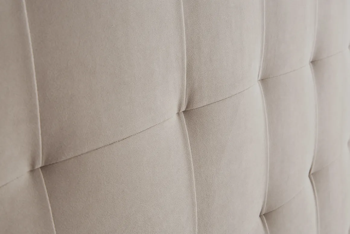 Miliboo Tête De Lit-Tête de lit capitonnée en tissu velours taupe L160 cm HALCIONA