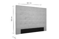Miliboo Tête De Lit-Tête de lit capitonnée en tissu velours taupe L160 cm HALCIONA
