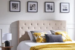 Miliboo Tête De Lit-Tête de lit capitonnée en tissu naturel L160 cm ENGUERRAND