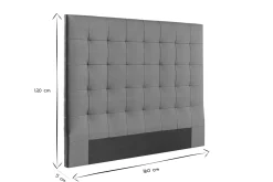 Miliboo Tête De Lit-Tête de lit capitonnée gris foncé L160 cm HALCIONA