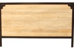 Miliboo Tête De Lit-Tête de lit en bois manguier massif et métal noir L165 cm INDUSTRIA