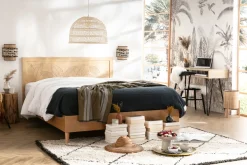 Miliboo Tête De Lit-Tête de lit en bois manguier massif gravé L165 cm VIBES