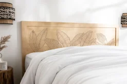 Miliboo Tête De Lit-Tête de lit en bois manguier massif gravé L165 cm VIBES