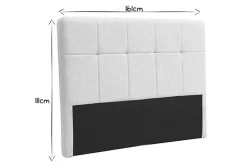 Miliboo Tête De Lit-Tête de lit en tissu beige crème L160 cm CLOVIS