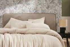 Miliboo Tête De Lit-Tête de lit en tissu effet velours beige naturel L175 cm MARCIA