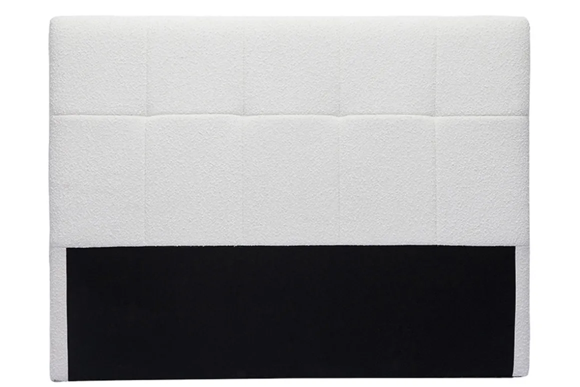 Miliboo Tête De Lit-Tête de lit en tissu effet laine bouclée blanc L160 cm CLOVIS