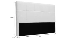 Miliboo Tête De Lit-Tête de lit en tissu effet laine bouclée blanc L160 cm CLOVIS