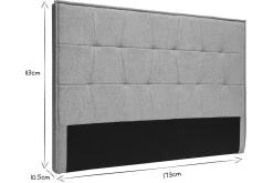 Miliboo Tête De Lit-Tête de lit en tissu taupe L170 cm SUKA