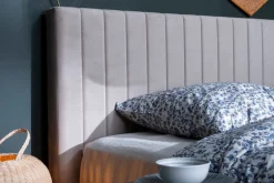 Miliboo Tête De Lit-Tête de lit en tissu velours taupe L170 cm NEHA